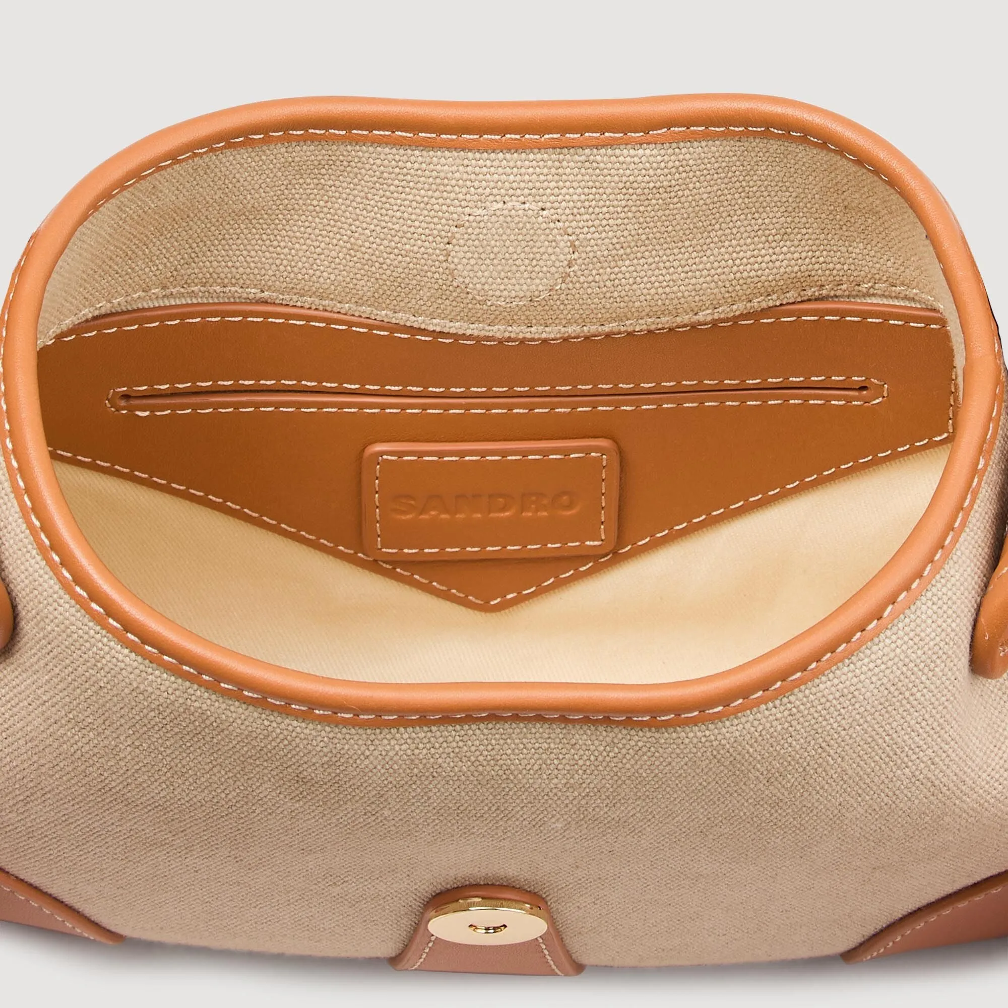 Sweet Janet Chain Janet Canvas And Leather Bag Beige