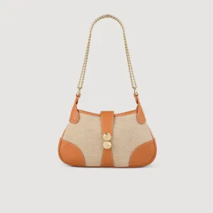 Sweet Janet Chain Janet Canvas And Leather Bag Beige
