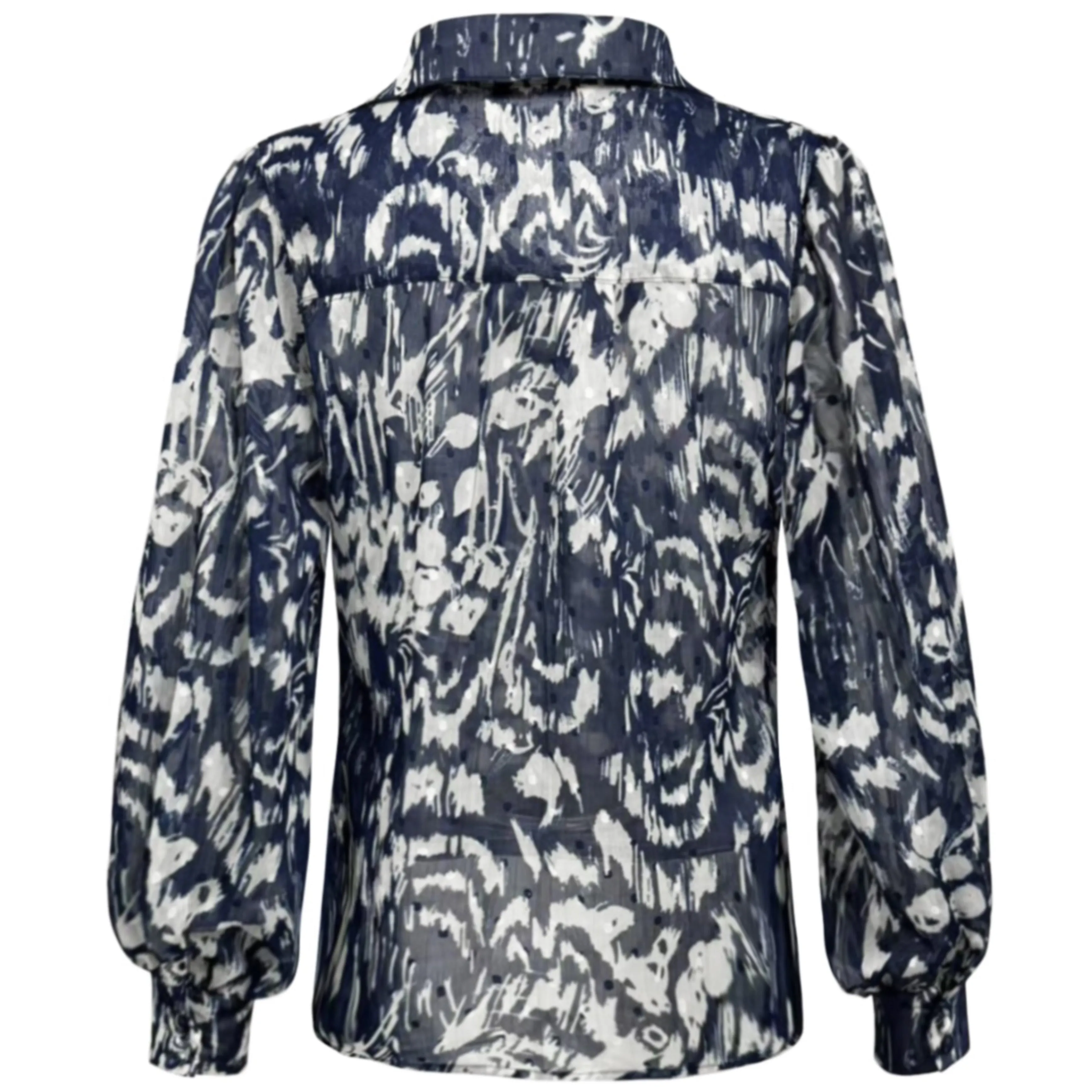 Triple Nine - Chiffon Top Tabby Navy - 6924