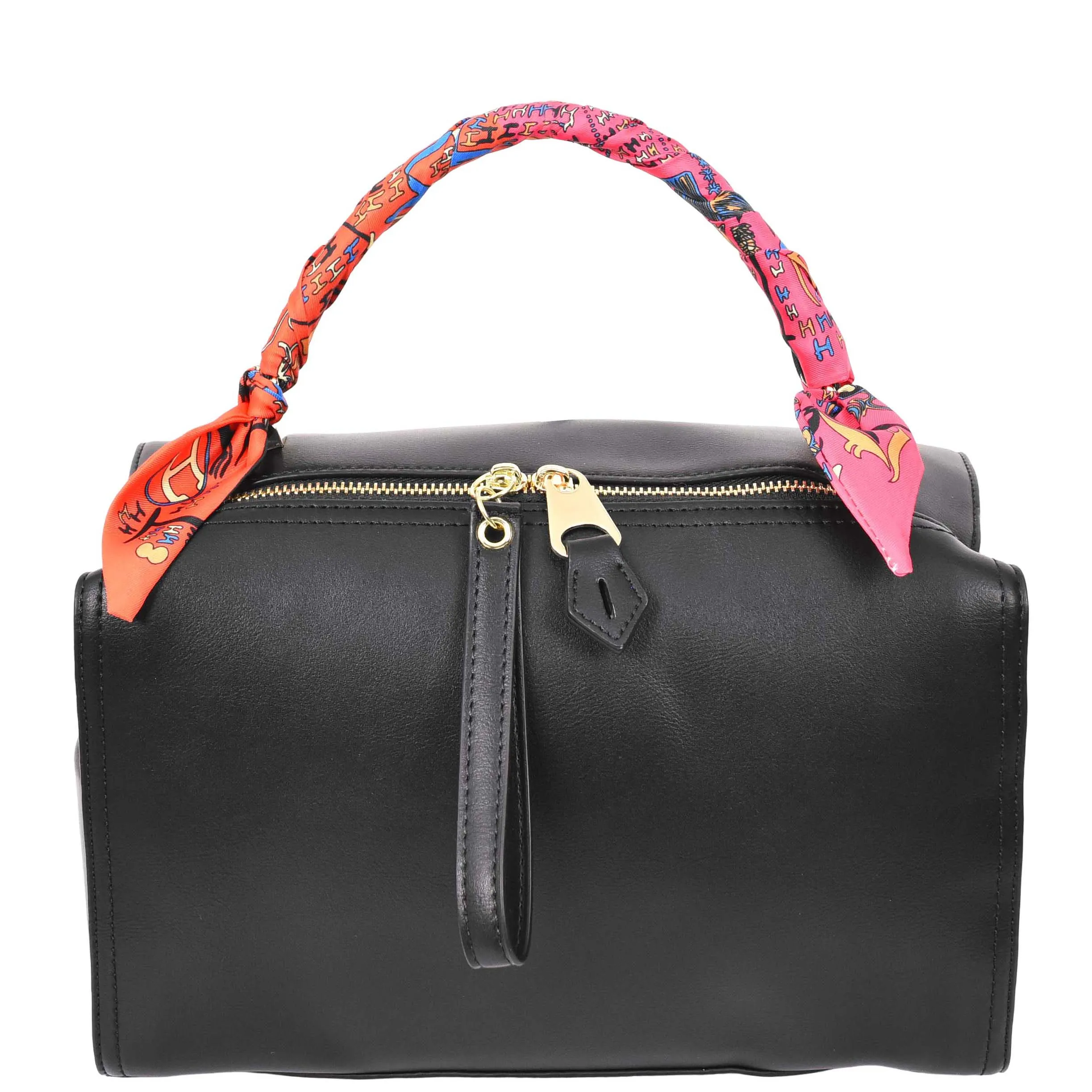 Women's Faux Leather Handbag Cross Body Casual Fashion Barrel Bag A890 Black
