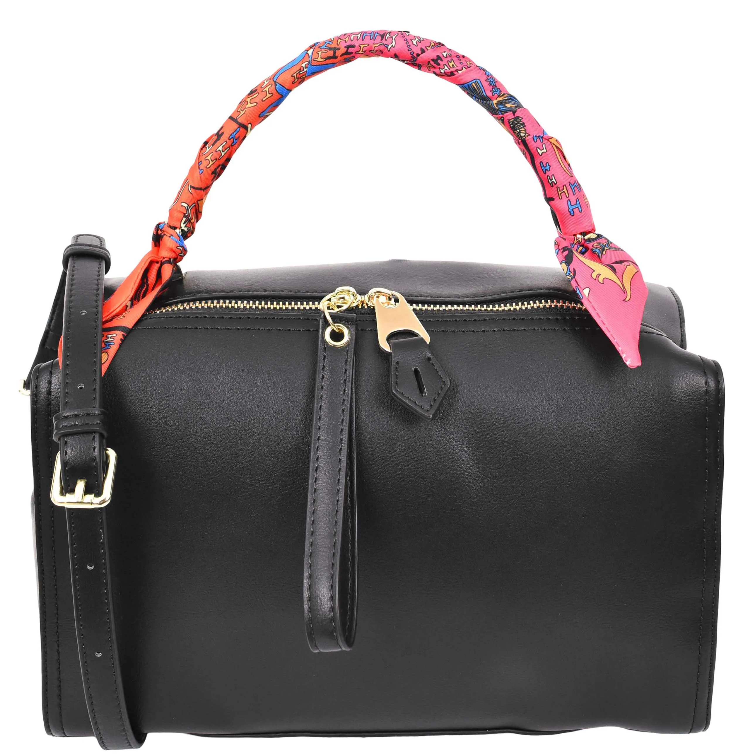 Women's Faux Leather Handbag Cross Body Casual Fashion Barrel Bag A890 Black