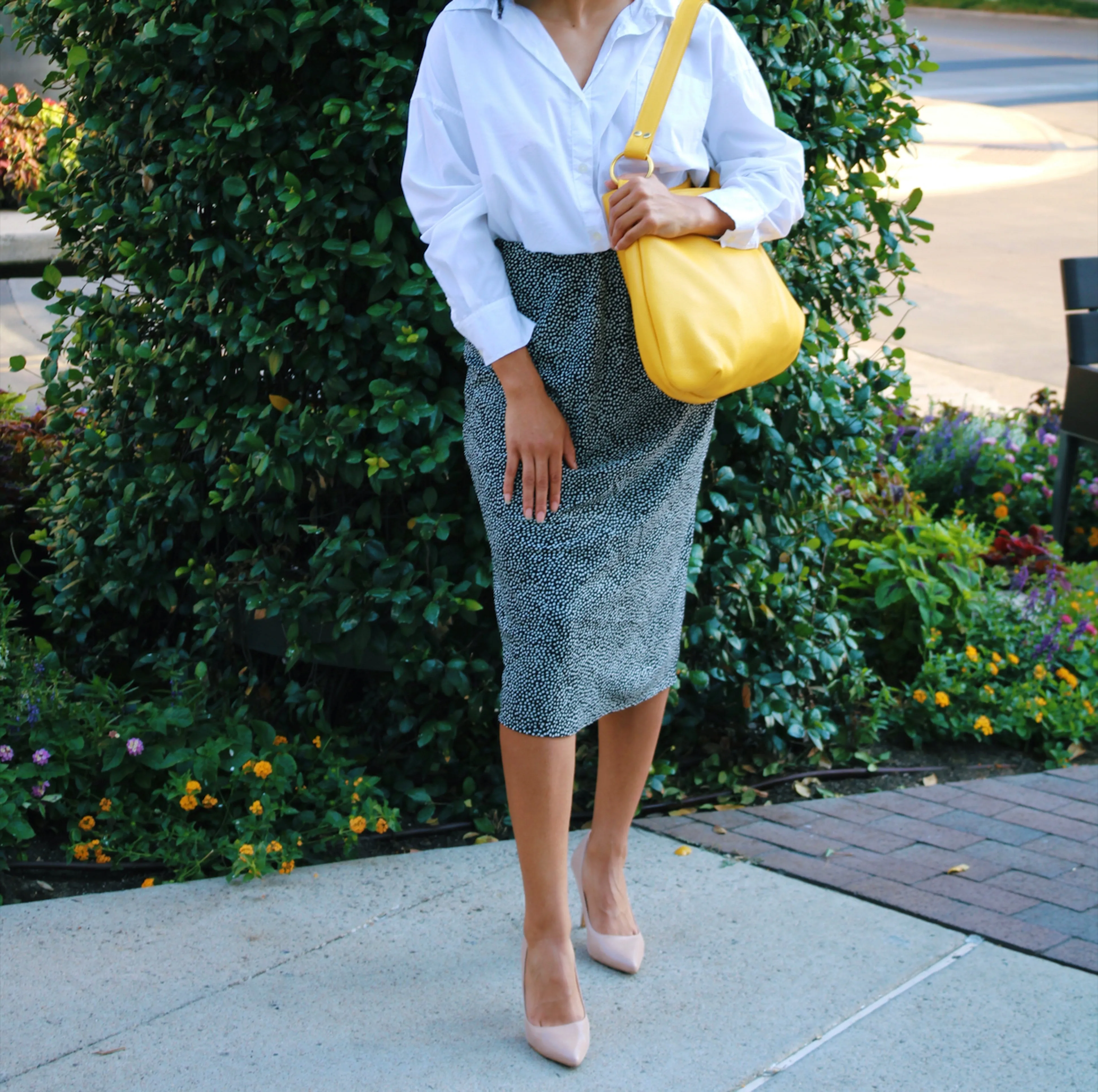 Yellow Leather Hobo