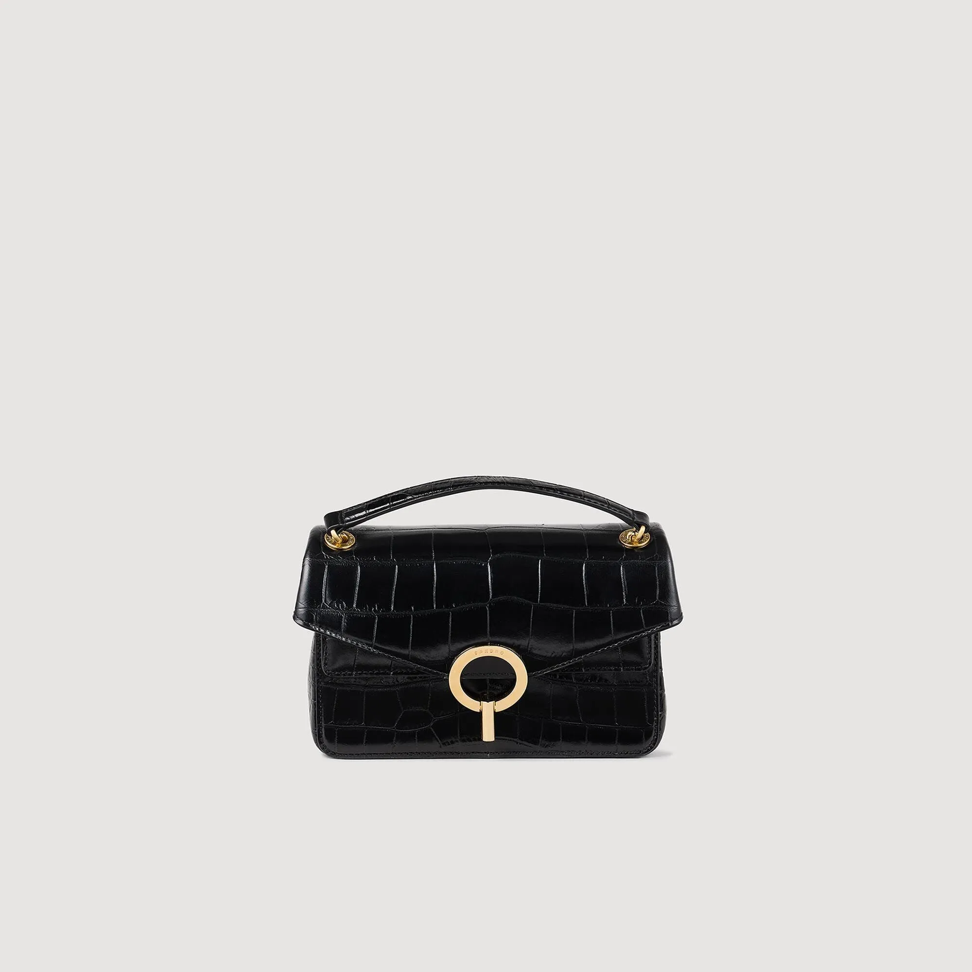 Yza Pm Mock Croc Leather Yza Bag Black