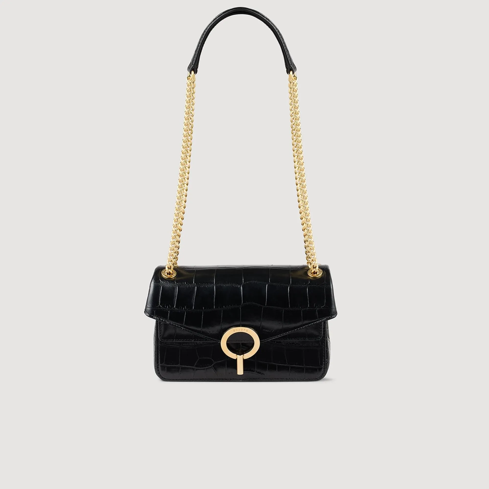 Yza Pm Mock Croc Leather Yza Bag Black