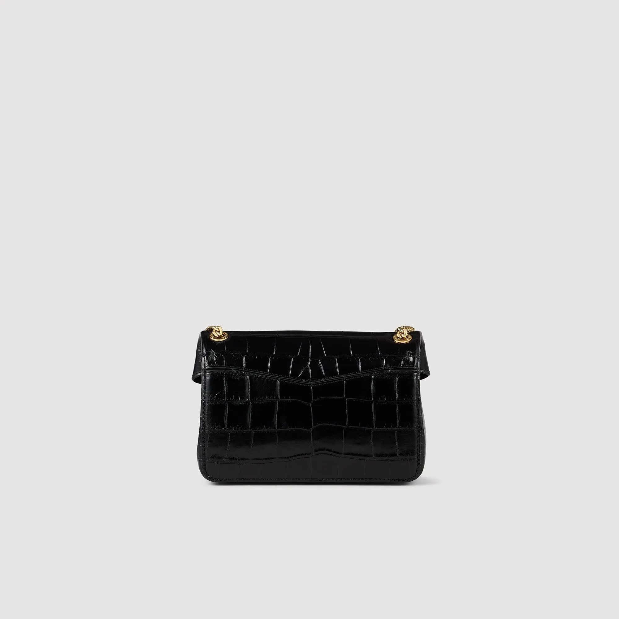 Yza Pm Mock Croc Leather Yza Bag Black